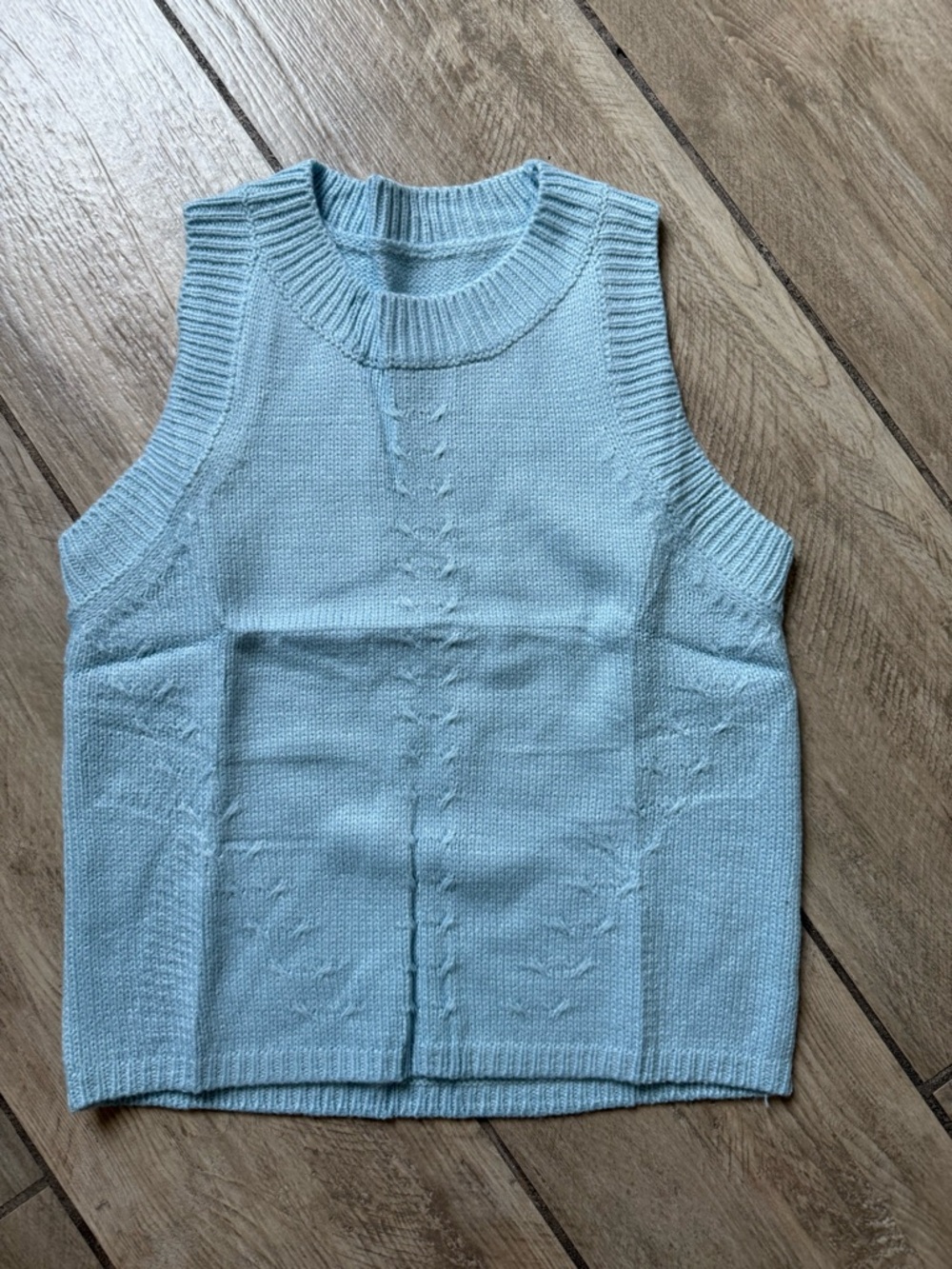 Baby blue knit top